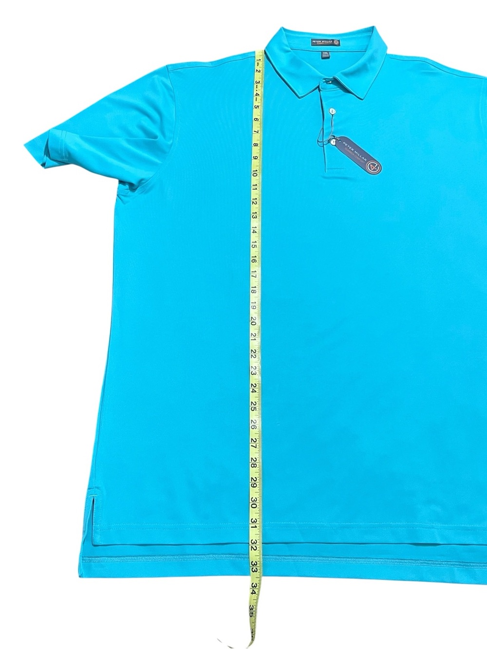 Peter Millar Summer Comfort Golf Polo Shirt XXL Seafoam Green 2XL UPF 50 - Picture 7 of 9